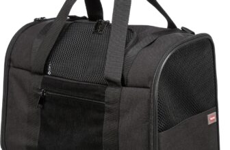 Trixie 2882 Connor – Mochila Transportín para Perros Pequeños, Cesta para Accesorios para Perros, Negro, 42×29×21 cm, hasta: 8 kg