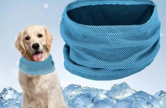 Bandana refrescante para perros, collar refrescante para perros, bufanda transpirable y cómoda para perros, collar para mascotas con accesorios frescos de verano (azul-M)