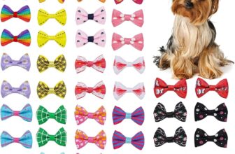 50pcs/25Pairs Yorkie Dog Hair Bows with Clips Pet Grooming Products Mixed Colors Assorted Patterns Pet Hair Bows Dog Accessories