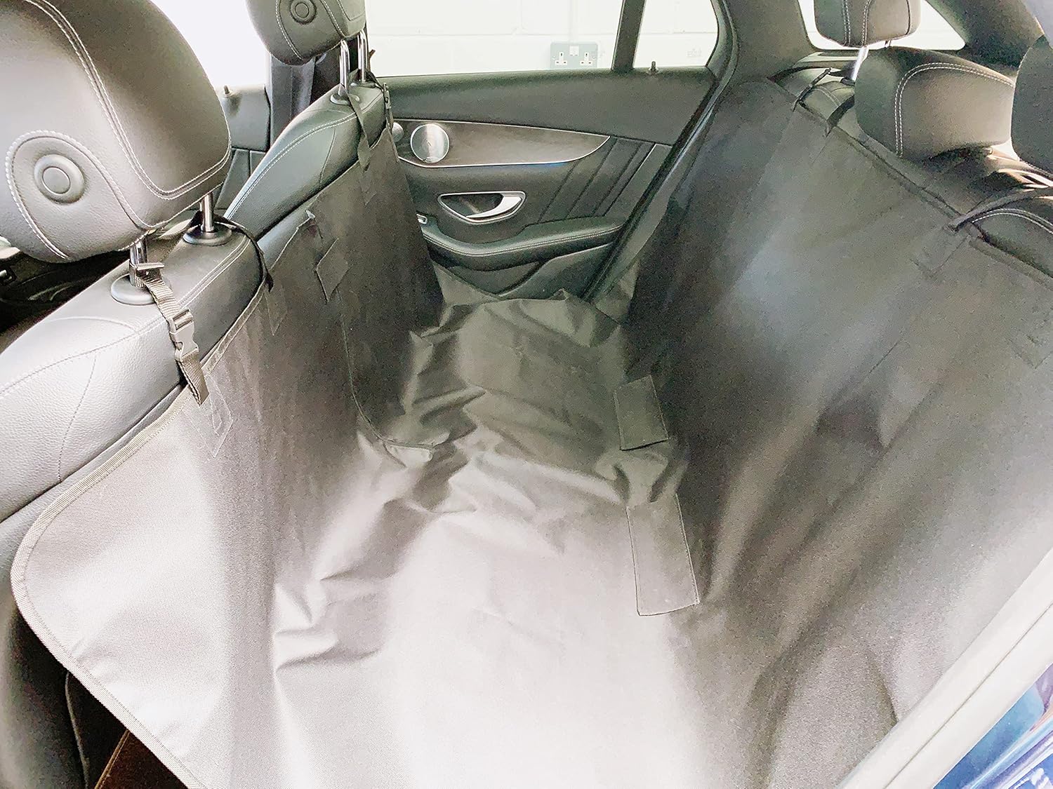 Dedimi Hamaca para Asiento de Coche para Perros - Fundas Protectoras de Asiento Trasero para Mascotas Niños Impermeables Duraderas Antideslizantes - para Coches, Caravanas, Camiones SUV (Negro) 1