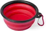 Foldable Pet Feeder Bowl for Feeding Dogs and Cats, Collapsible Bowl, Feeding Bowl, Portable Drinking Bowl (Red)