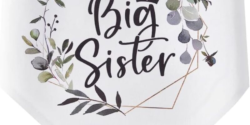 CRASPIRE Big Sister Future Dog Bandana Wedding Bandana Pet Bandana Triangle Shape White Leaves Accessories for Engagement and Wedding Collars Accessories