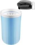 Dog Paw Cleaner, Portable Removable Soft Brush Bristles Silicone Paw Cleaner Cup (with 1 Towel, 1 Toothbrush) for Pet Massage Dirty Claws (Large)