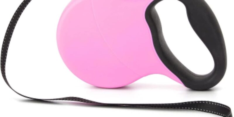 DDOXX Reflective Roll Dog Leash Sizes for Dogs | Small and Large Dogs | Extendable Dog Leash | Dog Accessories | Pink M | 5 m | up to 20 kg, Meter 5 m