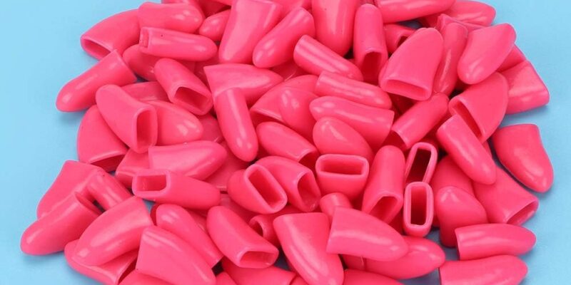 KIMISS Fundas para uñas para perros, 100 piezas, capas de garras de PVC suave, accesorio para el cuidado de mascotas, color rosa oscuro, protege muebles y pisos