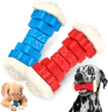 Indestructible Dog Toys – Natural Rubber Heavy Duty Chew, Dental Cleaning, Anti-Stress and Interactive Teether for Large and Medium Dogs (Red)