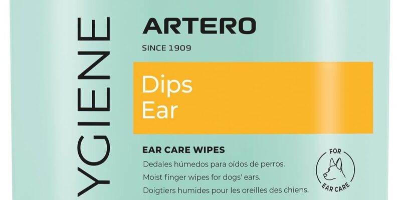 Artero Dedales limpiadores de oídos para perros y gatos – Higiene fácil y segura, previene infecciones y malos olores – Paquete portátil ideal para mascotas – 50 unidades