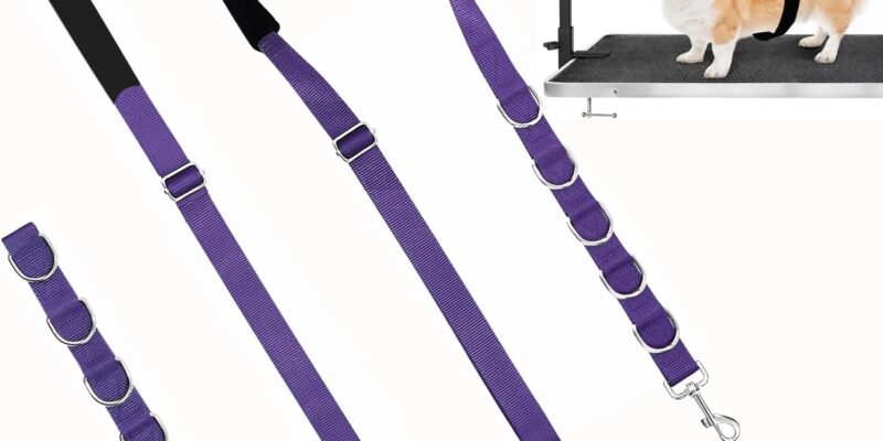 ASOCEA Dog Grooming Belly Strap Adjustable Nylon Loop for Pet Bath Dog Grooming Extension Grooming Table Arm Accessories for Small Medium Dogs Cat