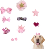 10 Piezas Pinzas para el Cabello para Perros, Horquilla de Mariposa para Perros, Accesorios para Lazos para el Cabello para Perros, para Perros pequeños, Gatos y Cachorros