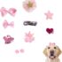 40 Lazos Pequeños para Cachorros, Lazos para el Cabello Multicolores de Poliéster con Bandas Elásticas Accesorios Lindos Aseo para Cachorros para Uso Diario Cachorro pequeño