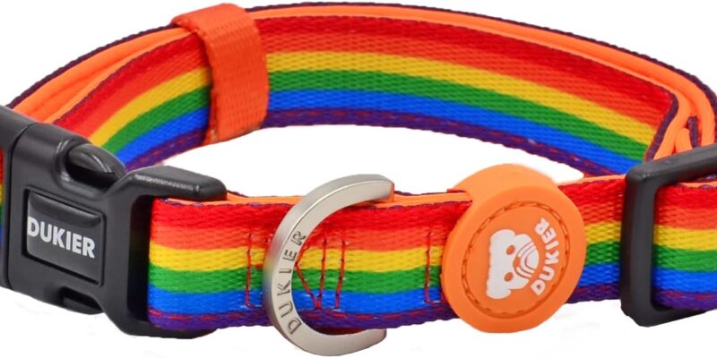 DUKIER – Dog Collar, Adjustable and Adjustable, Neoprene Pet Accessory, Heavy Duty, Unicorns, Size S