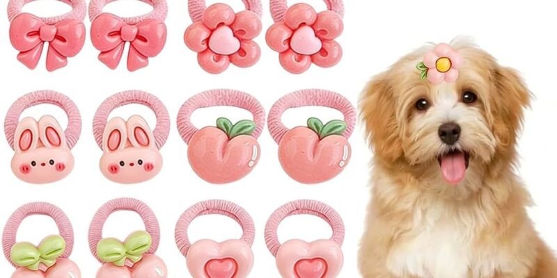 20 lazos para el pelo de perro, lazos para el pelo de perro, lindos lazos para el pelo, accesorios para perros, accesorios para el pelo de perros con bandas, para perros pequeños, cuidado de mascotas