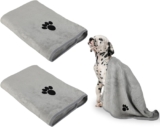 Dog Towels 100 x 50 cm Pack of 2, Large Dog Bath Towels, Microfiber Pet Towels, Quick Dry Pet Towels, Dog Bath Accessories