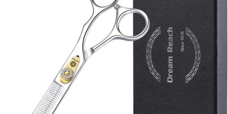Dream Reach Dog Grooming Scissors – 7″ Thinning Scissors, Texturing, Mixing and Layering for Dogs, Cats and Other Pets – Japanese 440C Stainless Steel