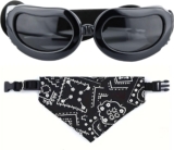 Gafas y pañuelo para perros pequeños, gafas de sol ajustables, accesorios para mascotas