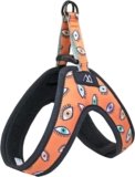 Triangle Harness for Small Dogs – Size S1 – 14 x 13 x 4 cm – Eyes Design – Very Resistant and Comfortable – Reduces Pulling – Dog Accessories
