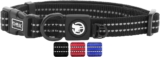 DDOXX Dog Collar Nylon, Adjustable, Reflective, Padded | Many Colours and Sizes | for Small, Medium and Large Dogs | Collars Accessories Cat Puppy | Black, S, GPS Locator Dogs
