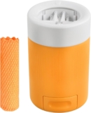 Paw Cleaner for Dogs Medium with 1 Absorbent Towel, Pet Paw Wash Tool, Dog Walking Accessory (Orange)