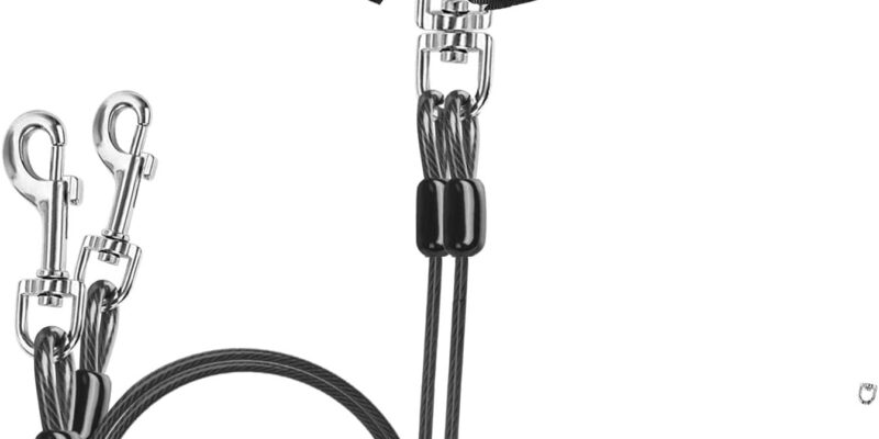 Cinturón de seguridad doble para perros, Cable de acero a prueba de mordeduras, accesorios para reposacabezas de coche, cinturón de seguridad para perros medianos y grandes, masticador,