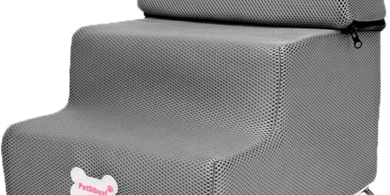 Dog Accessories Pug Pet Stair Cover, Removable, Comfortable, Non-Slip, Dog Ramp, Stairs, Suitable for Small Dogs, Accessories for Blind Dogs