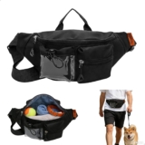 Bolsa Premios Perro, Perros Accesorios y Mascotas Perros Accesorios,Bolsa Premios Perro Bolsa de Entrenamiento Plegable con 3 Bolsillos Cinturón Portabolsos y Bandolera
