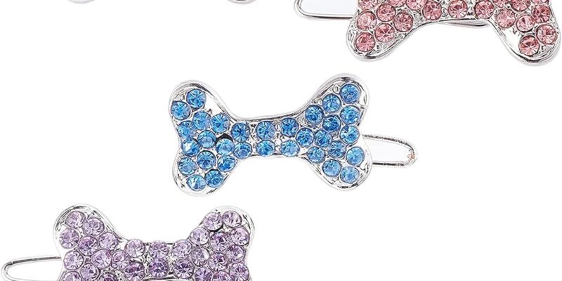5 Pieces Dog Hair Clips, Pet Hair Bows, Dog Hair Accessories for Small and Medium Dogs