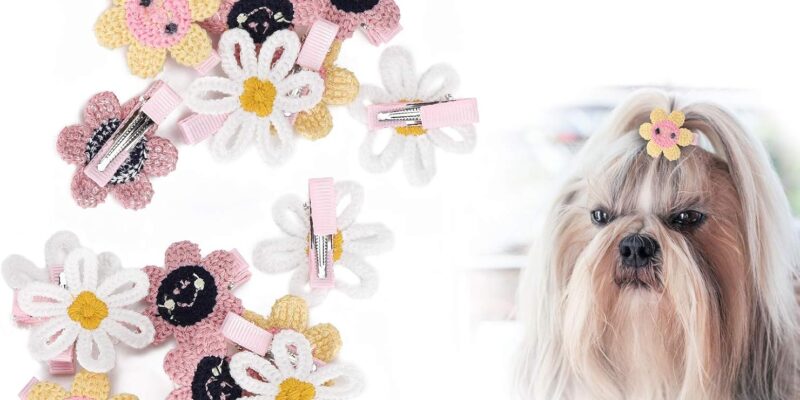 Pet Hair Clip Dog Hair Clip Sunflower Hair Clips Dog Hair Bows Hair Clips for Dogs Hair Clips for Puppy Cats and Other Small Pets
