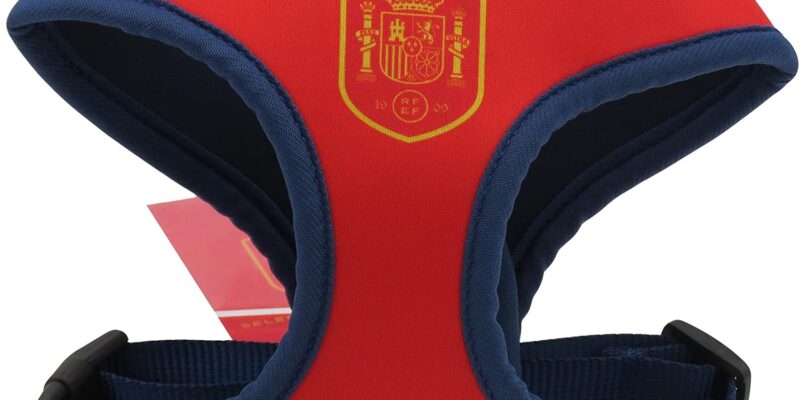 Selección Española – Arnés para Perros, Accesorios para Mascotas, Collar, Talla L, Rojo, Producto Oficial (CyP Brands)