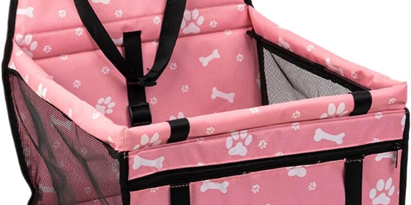 Car Seat for Small Dogs – Car Seat and Pet Travel Bed with Pockets, Washable Cover Travel Accessories for Pets Daily Walks Travel Veterinarian