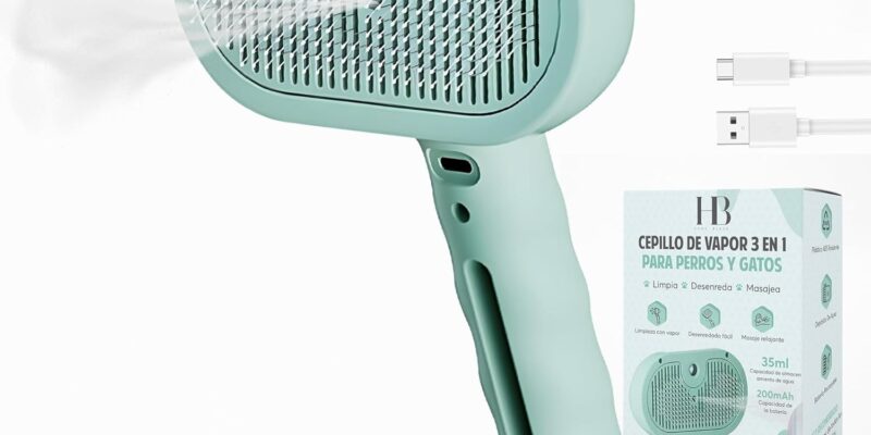 Steam Brush for Cats, Dog Brush Short Hair 3 in 1 Cleans Detangles and Massages, Brush for Dogs, Cats Accessories, Mitt Remover Pet Hair Long Hair