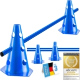 Agility Training Accessories for Dogs and Horses Obstacle Set with Bar and Cones Stable and Sturdy for Animal Training and Football (2 Sets)