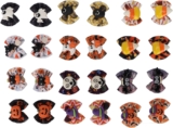 24 Pieces Halloween Dog Hair Bows with Rubber Bands Small Dog Grooming Bows for Dogs Puppy Cat Pet Hair Accessories
