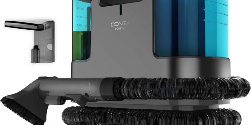 Cecotec Conga Popstar 3000 CarpetClean Upholstery Vacuum Cleaner. 400 W, 2 Tanks -1 Clean Water and 1 Dirty Water Sprayer, Action Radius 6 m, Hose Length 1.2 m