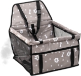 Small Dog Car Seat | Pet Car Seat & Travel Bed with Pockets – Waterproof Pet Accessories for Long Trips To Vet To Park And In