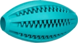 TRIXIE Denta Fun Pelota de Rugby para Perros, 11 cm, Caucho Natural con Aroma a Menta, Ideal para Masticar y Cuidado Dental, Apto para Todas Las Razas