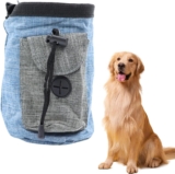 Bolsa de golosinas para perros, accesorios para perros, bolsa de entrenamiento para perros, bolsa de golosinas para perros con dispensador de bolsas para excrementos y cinturón ajustable