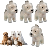 4 Piezas Llavero para Almacenamiento de Pelo de Perro, Bolsa de Almacenamiento de Pelo para Mascotas, Llaveros para Guardar Pelo de Mascotas, Memorial de Mascotas, Accesorios para Perros