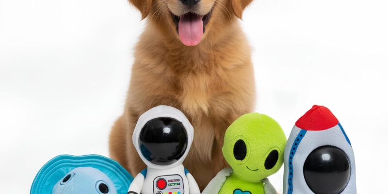Juegos para perros espaciales, accesorios de juguete para perros resistentes para perros grandes y pequeños, mordedor indestructible de felpa para mascotas