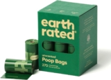 Earth Rated Dog Poop Bags Leakproof Extra Thick Pet Poop Bags Suitable for Any Size Dogs Refill Rolls Unscented 270 Count
