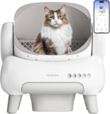 Neakasa M1 Lite Arenero Gatos autolimpiable con diseño Abierto, Capacidad XXL, Control por App, Seguro, Limpieza rápida, sin olores e higiénico, Adecuado para hogares con varios gatos, Blanco