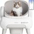 Neakasa M1 Self-Cleaning Cat Litter Box with Open Design, XXL Capacity, App Control, Safe, Quick Cleaning, Odorless and Hygienic, Suitable for Homes with Multiple Cats, Grey
