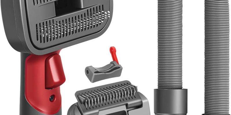 2 in 1 Dog Vacuum Cleaner Brush Compatible with Dyson Gen5 V15 V12 V11 V8 V7, Ideal for Removing Loose Hair, Dander, Undercoat and Tangles