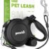 Pecute 8 Metre Extendable Dog Leash, Lead for 15-50 kg, with Anti-Bite Rope 46 cm, Hygienic Bags and Bag Holder | 360° Anti-Tangle | Dog Walking, Training, Rainy Days, Green