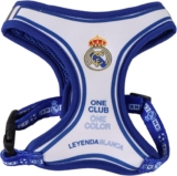 Real Madrid Dog Harness Size S Official Design Embroidered Shield and Secure Fit – Real Madrid Dog Harness – Resistant and Comfortable Accessory for Medium Dogs Total Control and Meringue Style Every
