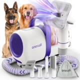 oneisall Pet Hair Vacuum Cleaner with Brush, Super Suction Power with 12000pa, Vacuum Cleaner for Dog Hair with One Button, Pet Hair Vacuum Cleaner with 4 Brushes, 1.5L