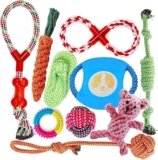 FONPOO Dog Toys Group Durable Chew Rope Loneliness Group Toy for Small Medium Solo Puppy to Keep Your Dog Healthy 10 Pieces …
