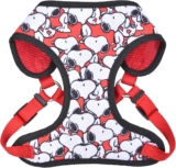Peanuts Charlie Brown Snoopy Red Dog Harness, Medium, White, with Red Features, Dog Harness for Medium Dogs, No Pull Dog Harness, Apparel and Accessories for All Dogs