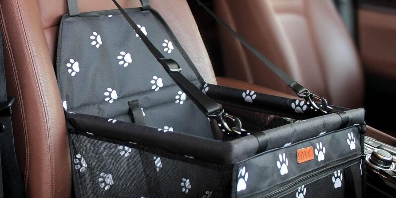 BYGD Car Seat for Dogs, Dog Car Basket with Leveling Support Rod, Car Accessory for Dogs, Suitable for Small and Medium Pets