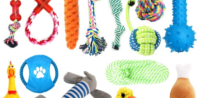 Juguetes para Perros, Juguete para Perros, Cuerda de 15 Piezas, Juguete para Masticar para Perros, Juguete Interactivo para Perros, Juguete para Perros de algodón, Duradero, Muy Grueso, Seguro y no tóxico. Poder