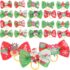 100 Pack Small Dog Hair Bows with Elastic Rubber Bands for Doggie Kitten Hair Grooming Accessory Long Hair Accessories Set Bows Random Colors